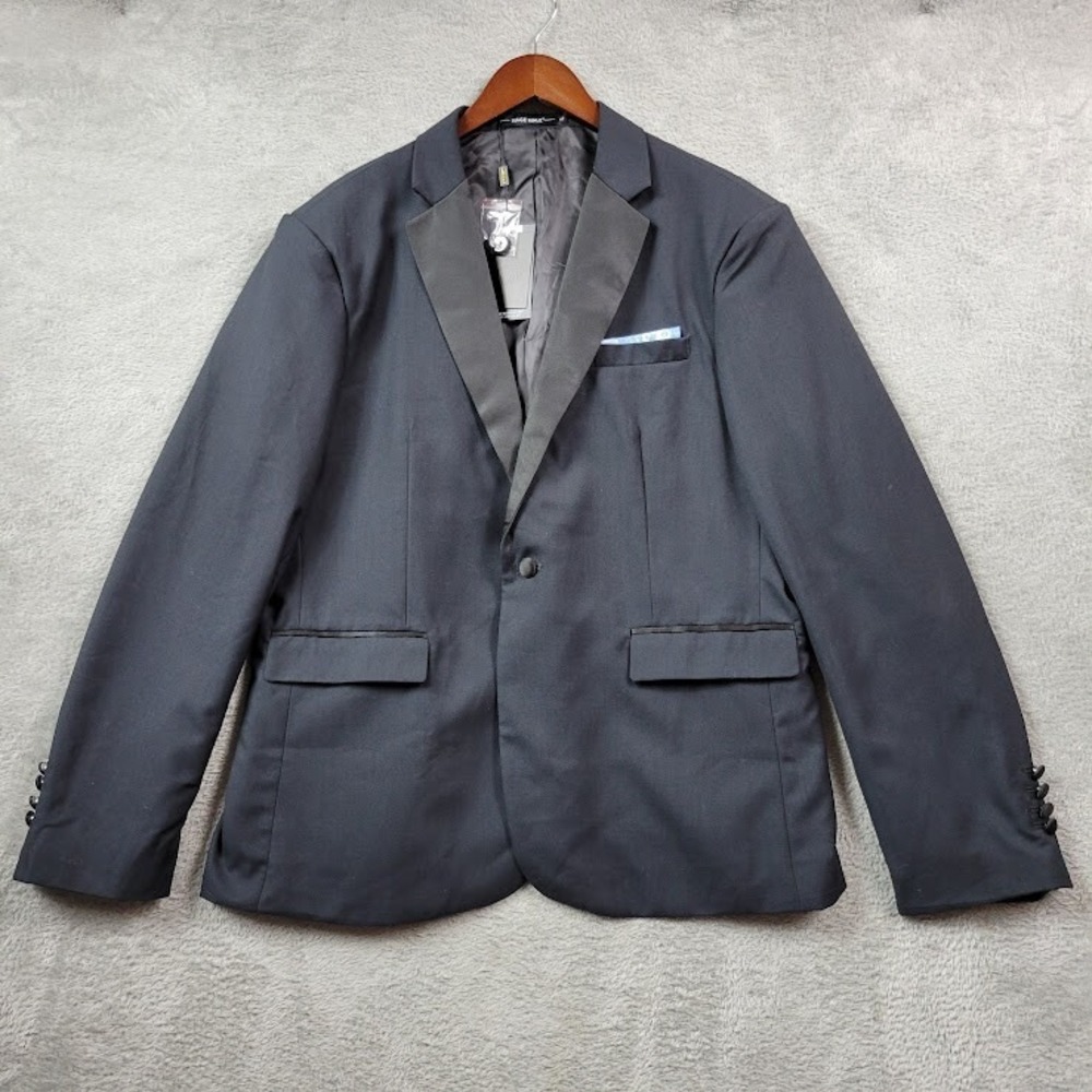 Mage Male Suit Jacket Mens XL Black Career Formal Sport Coat